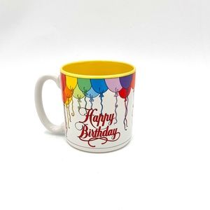 Vintage 1989 Happy Birthday Coffee Mug by Flowers, Inc. Balloons